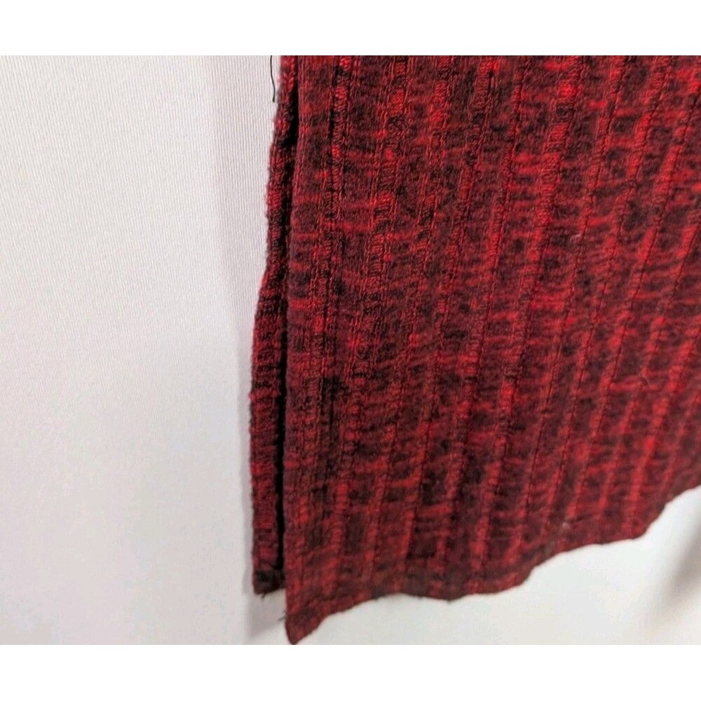 Torrid Midi Surplice Dress Size 1x 14-16 Red Knit Fabric Ribbed V Neckline Wrap - Picture 10 of 13